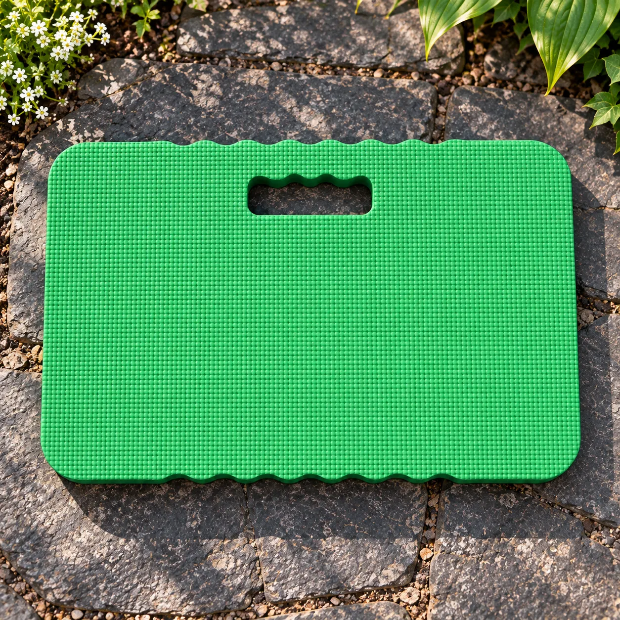 Garden Kneeling Pad, alternate view showing its outline and source-supported construction