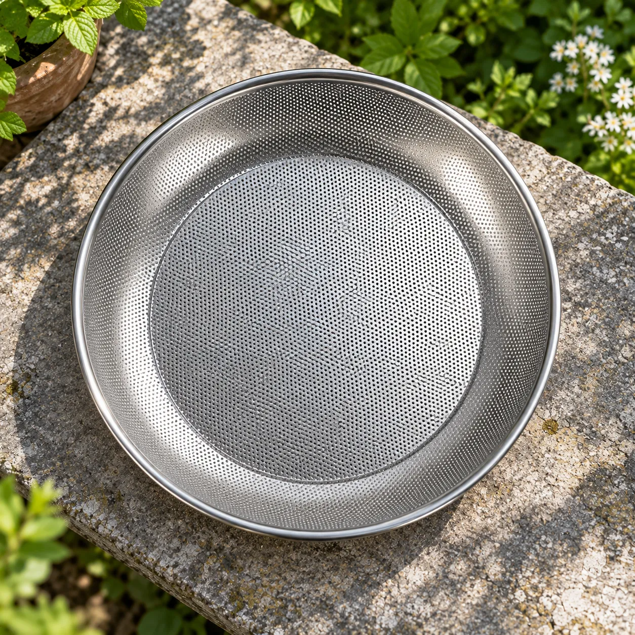 Fine Soil Sifter, alternate view showing its outline and source-supported construction